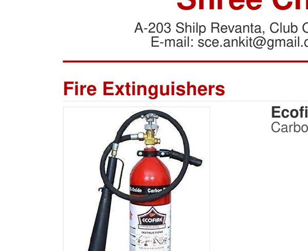 Ecofire CO2 Fire Extinguisher