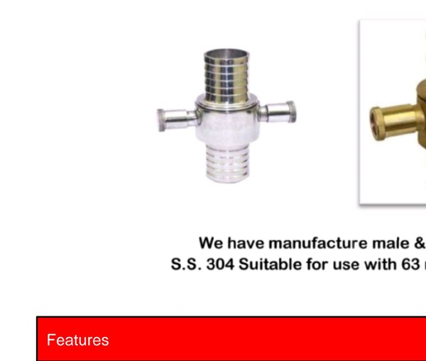 Fire Hose Couplings — Gunmetal & SS